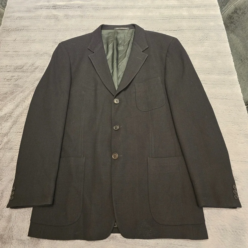 Ermenegildo Zegna Soft Blazer Mens 52 Wool Silk 3 Button Sport Coat‎ Charcoal